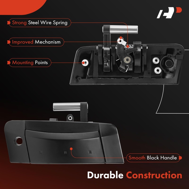 A-Premium Outside Exterior Door Handles Compatible with Nissan 350Z 2003-2009,
