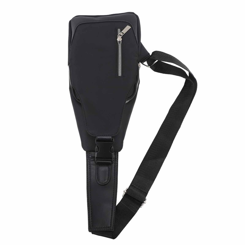 Small Chest Bag Black Color Oxford Fabric Sling Backpack with