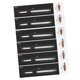 Mikinona Essential Nail Art Brush Set 6 Pieces for Creative Manicure Designs for Acrylic Nail Art Kits