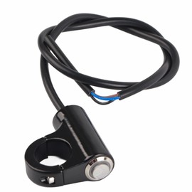 Horn Switch Button, EVGATSAUTO 7/8Inch 22mm Motorcycle Handlebar Switch, Weatherproof Aluminum Alloy Motorcycle Handlebar Mount Switch Model A/B Optional (Blue Ray Version)