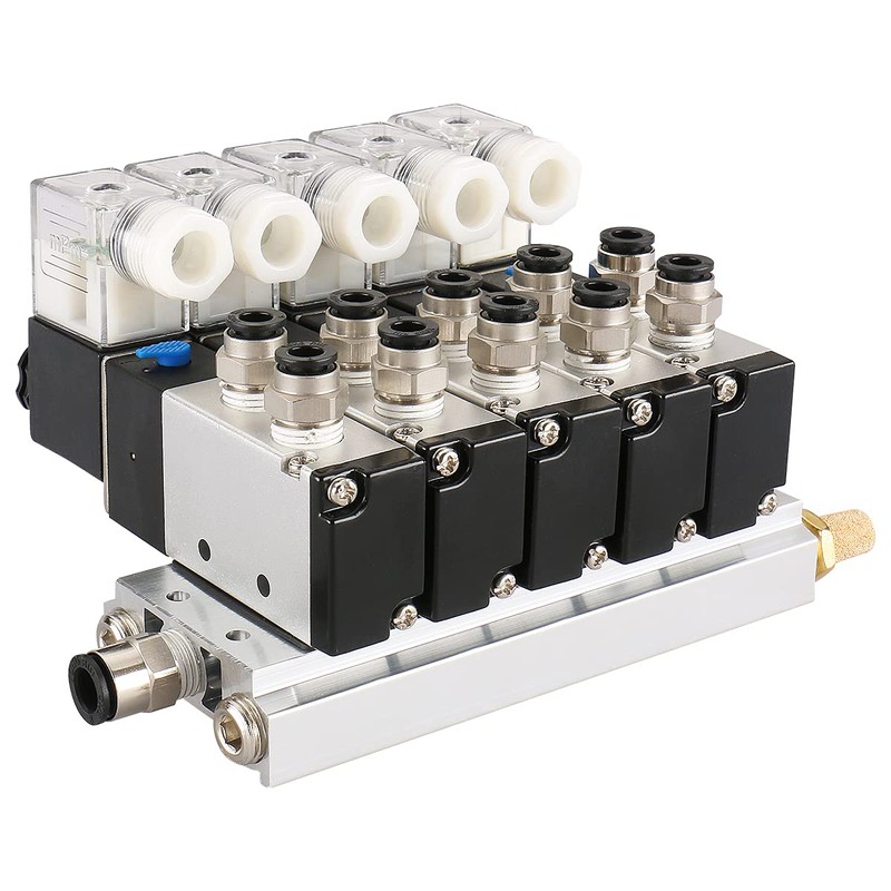 Baomain 5 Space Pneumatic Solenoid Valve 4V210-08 AC 110V PT1/4