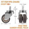 W B D WEIBIDA Office Chair Wheels, Heavy Duty Rubber