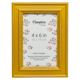 Hampton Frames PALOMA Distressed Shabby Chic Photo Frame Mustard Yellow 4x6 (10x15cm) PAL301946M
