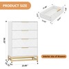 Garvee ​​White 4-Drawer Dresser for Bedroom & Closet Tall Chest