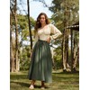 Scarlet Darkness Renaissance Green Skirt Long Skirts for Women Flowy