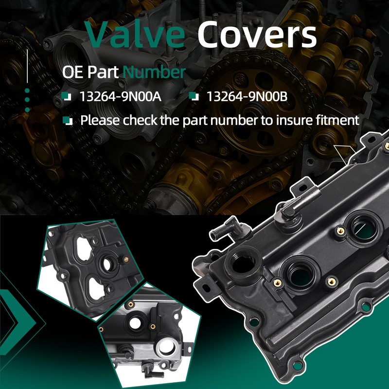 Valve Covers with Gasket & Bolts Fit for Nissan Altima
