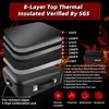 Fireproof Document Box Hard Case with Lock, Multi-Layer Fire Proof