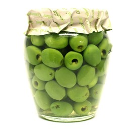 Giusto Sapore Italian Olives - Castelvetrano Pitted - Premium Gourmet GMO Free - Imported from Italy and Family Owned - 19.4oz.