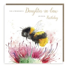 Tracks DAUGHTER IN LAW Birthday Love Country Foil Fleck Greeting Card, 159cm x 159cm / 6.25 x 6.25 Inches, LC069