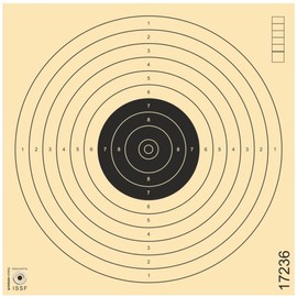 Target Shooting Targets ISSF Airsoft Air Gun Air Gun Small Calibre Special Cardboard 17 x 17 cm - Pack of 100