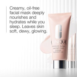 Clinique Moisture Surge Oil Free Overnight Face Mask With Aloe Vera For All Skin Types | Hydrating + Plumping Face Mask Skin Care, 3.4 Fl Oz
