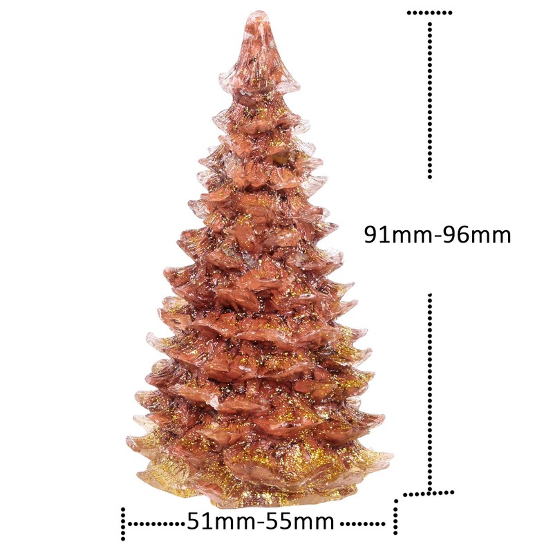 KYEYGWO Red Jasper Healing Crystal Stone Mini Christmas Tree, Handmade