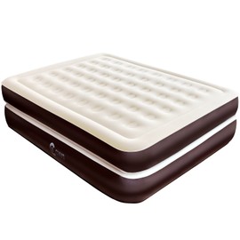 Ciays Air Mattress Twin, 16" Blow Up Mattress for Home and Camping, Flocked Top Inflatable Air Bed for Guests, Family, Blue