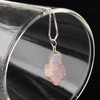 Raw Ethiopian Opal Gemstone Dainty Pendant Necklace, Rough Crystals, October