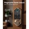 Devo G8 Smart Lock, Fingerprint Door Lock with Code, 6-in-1