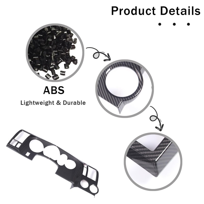 HIRUFAIT Dashboard Panel Frame Cover Trim for Toyota Tundra 2007