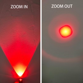 ZYUNMALL Low-Lumen Red Flashlight Zoomable Single Mode Mini Red Light Flashlights Ideal for Preserving Night Vision, Low Illumination, 2 Pack