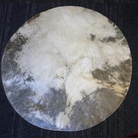 Zaza Percussion - Goatskin for Darbuka Doumbek Drum, Goat Skin for Djembe Natural Flat Round Goat Skin Head-36''