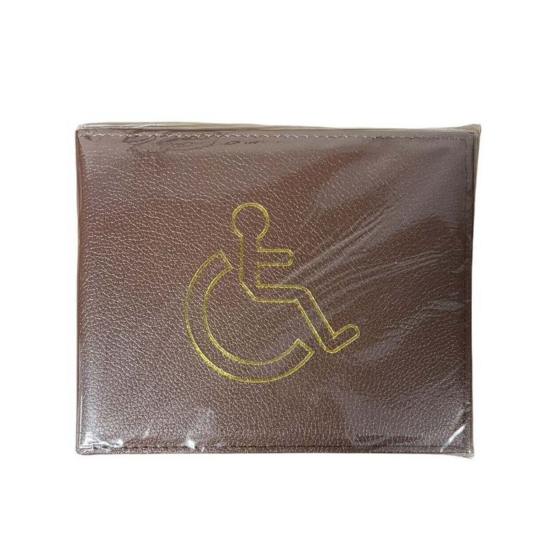 Generic Disabled Badge Holder Wallet - Brown PU Leather -