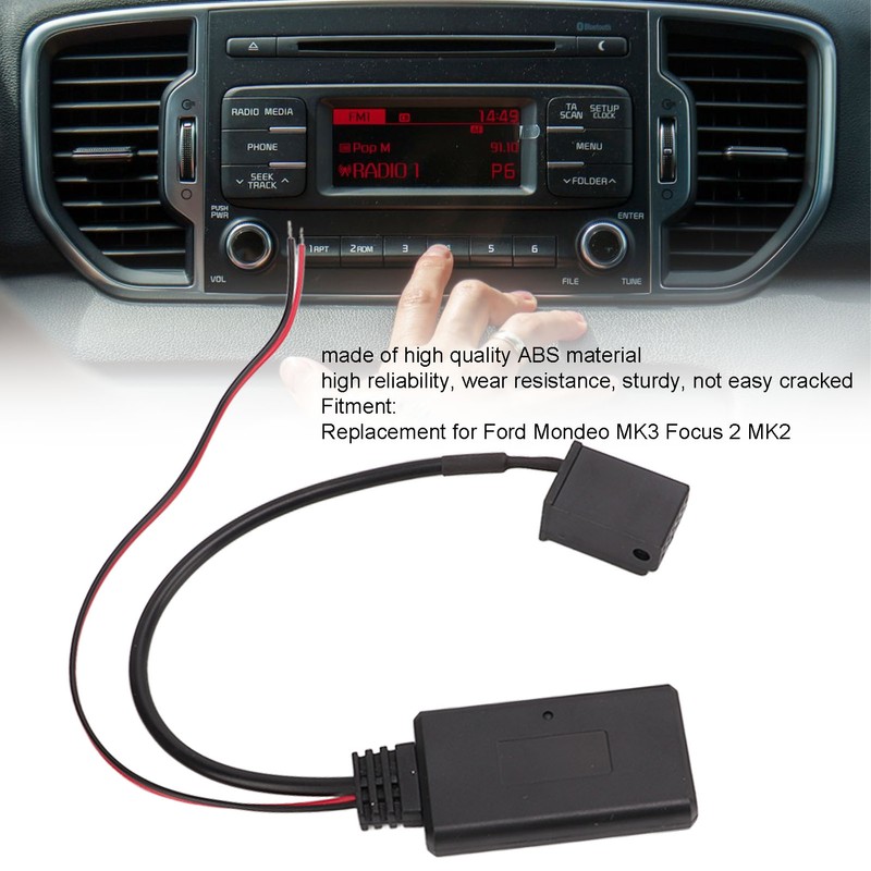 Car Bluetooth Music Adapter Audio Stereo Aux Cable Replacement for