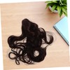IWOWHERO Dark Brown Curly Claw Clip Ponytail Hair Extension for