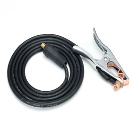 Amico EC15300, 300-Amp 15-Feet Welding Ground Clamp Assembly, Dines 35-70mm Connector, 2-Gauge Cable.