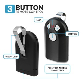Garage2Go Garage Door Remote Control Replacement for Genie Intellicode ACSCTG Type 3 (2 Pack)