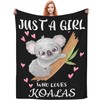 Koala Blanket Super Soft Flannel Throw Blanket Just a Girl