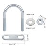 sourcing map Round U-Bolts 4 Sets 1.06"(27mm) Inner Width 53mm