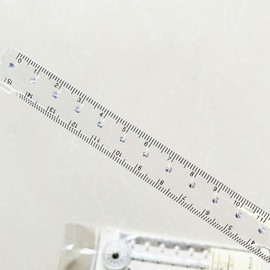 Belegao 2 PCS Folding Rulers, 15cm/30cm Foldable Ruler Clear & Black/White Stationery Ruler Straight Geometric Rulers Plastic Measuring Tools for Kids Adults School Office (Solid & Transparent)