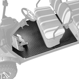 Xtreme Mats ICON Compatible Full Coverage Golf Cart Floor Mats Set (1st & 2nd Row Mats) Fits ICON 4F & 6 Seater Golf Carts - i40F, i40FL, i60, i60L - All Black