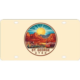 St. George Utah Design C Souvenir Mini Metal License Plate 4.75 x 2.25 inch