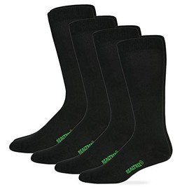 Realtree Mens Lightweight Liner Mid-Calf Tall Boot Socks 4 Pair Pack (M - Men's Shoe 6-9, Black)
