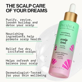 Pacifica Belleza | Scalp Love Romero Mint Serum + romero Detox cuero cabelludo exfoliante | Exfolia suavemente y elimina la acumulación de productos | Purifica y revive tu cuero cabelludo | 100% vegano y libre de crueldad