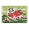 Lunarable Strawberry Pet Mat for Food and Water, Farmers Market