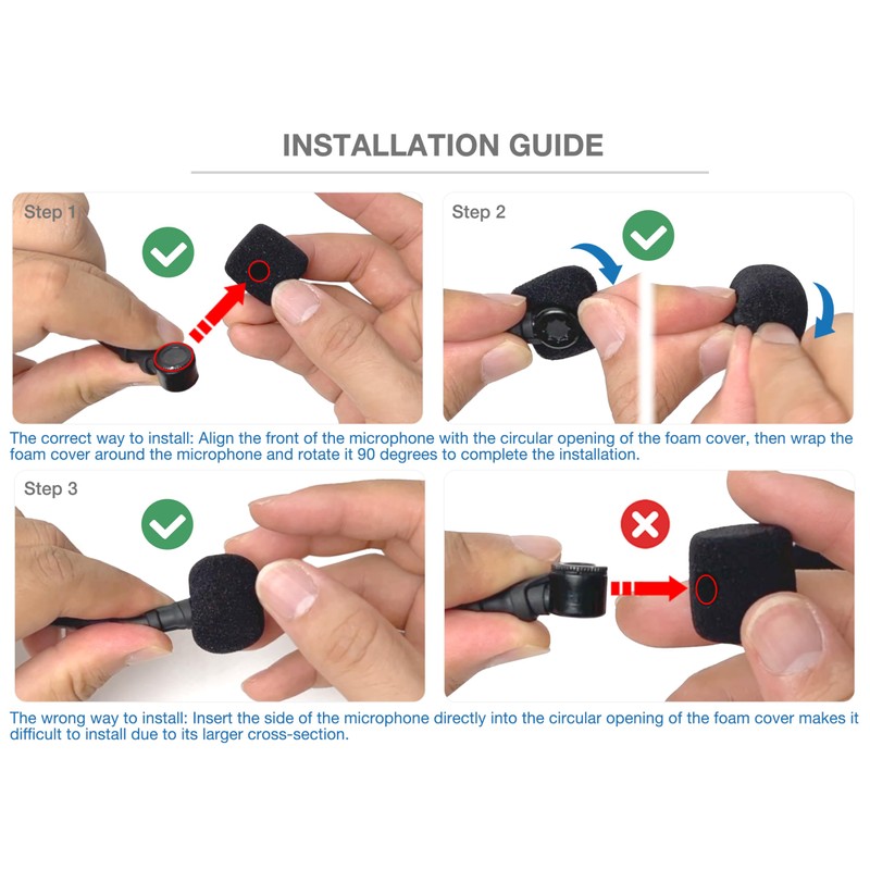 Voarmaks 6 Pcs SM31 Mic Covers + 3 Clips Compatible