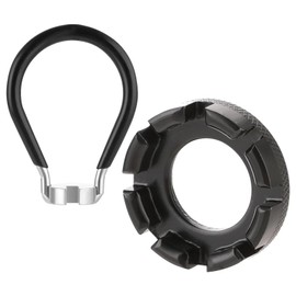 WOLMIK 2 Pcs Bicycle Spoke Wrench Tool - 6-in-1 Bike Wheel Spoke Key & Bicycle Wheel Spoke Correction Tool, Bike Spanner Spoke Tool 10-15 Gauge for Adjust Bicycle Bike Cycling Wheel Tension