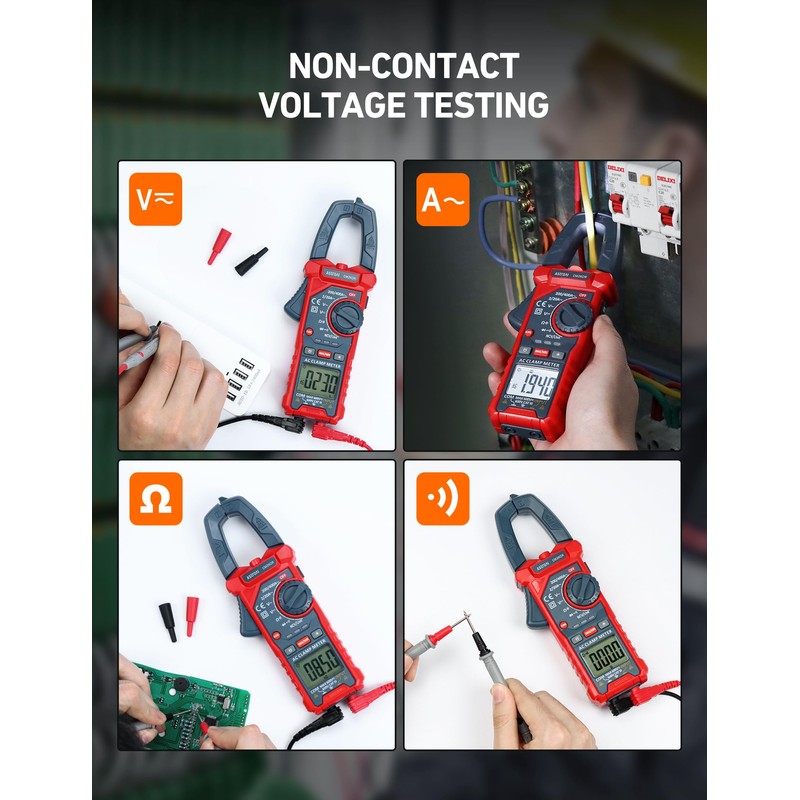 AstroAI Digital Clamp Meter Multimeter 2000 Counts Amp Voltage Tester