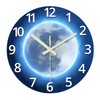 Constantplanet Blue Glow in The Dark Wall Clock for Kids