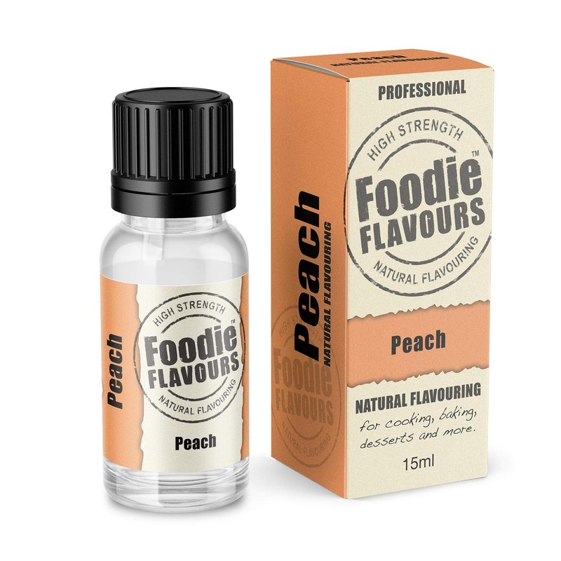 Foodie Flavours Natural Peach Flavouring, High Strength - 15ml
