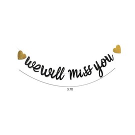 We Will Miss You Banner Bunting for Retirement Graduation Going Away Office Work Farewell Party Decorations Supplies