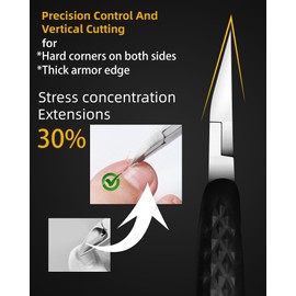 EBEWANLI Straight Nail Clipper, Heavy Duty Straight Toenail Clippers for Thick Toenails or Ingrown, Stainless Steels Toe Nail Nipper Cutter with Non-Slip Handle for Seniors, Men, Women