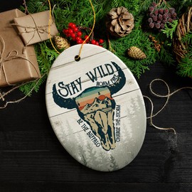 Animal Themed Christmas Ornaments (Vintage Buffalo Wild Nature Ornament)