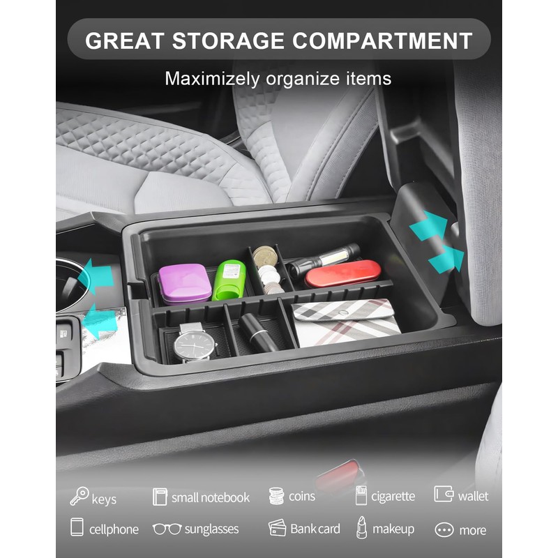 CDEFG Center Console Organizer Compatible with 2023-2025 Honda Pilot/ 2024-2025