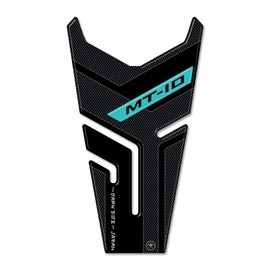 labelbike - 3D Sticker Motorcycle Fuel Tank Pad Protection and Decoration in Resin Compatible with Yamaha MT-10 2022-2023 - Color Cyan