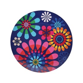 French Bull Plates - 4 Piece Set - 11 inch Melamine Dinner Plate Set - Melamine Dinnerware for Indoor and Outdoor - Festival