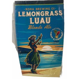 Kona Lemongrass Luau Blonde Ale Fridge / Tool Box Kona Lemongrass Luau Blonde Magnet Hawaii 3.25" X 2.125"