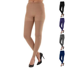 ABSOLUTE SUPPORT Footless Compression Tights 20-30mmHg for Varicose Veins, Swelling, Beige, Medium - A717VVein