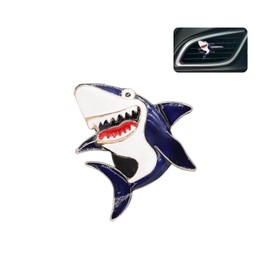 ORIESSE White Shark Air Vent Clip Car Aroma Diffuser Car Air Freshener Cute Alloy Ocean Car Accessories Long Lasting Car Air Freshener Essential Oil Car Diffuser Girly Car Charm Cute Car Decor