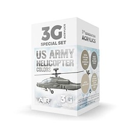 AK Acrylics 3Gen AIRCRAFT SET AK11750 US Army Helicopter Colours Set 3G (4 x 17 ml)